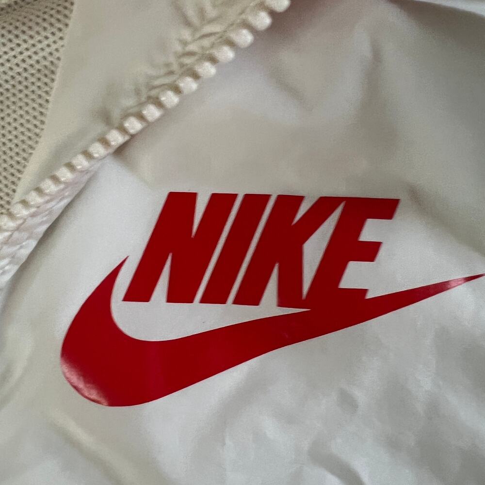 Nike Windrunner Hooded Windbreaker Jacket Red White Burgundy Small - Picture 10 of 16